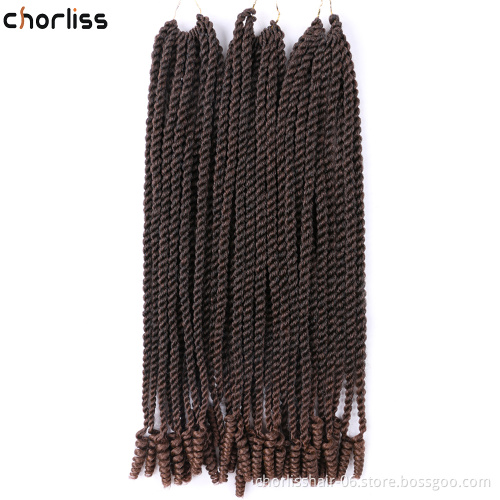 New Style18''14'' Bug Ombre dreadlocks Senegal Twist Spring Curly End Afro Synthetic Crochet Braiding Hair For Black Women Daily